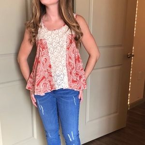 Boho Tank with Lace | Medium